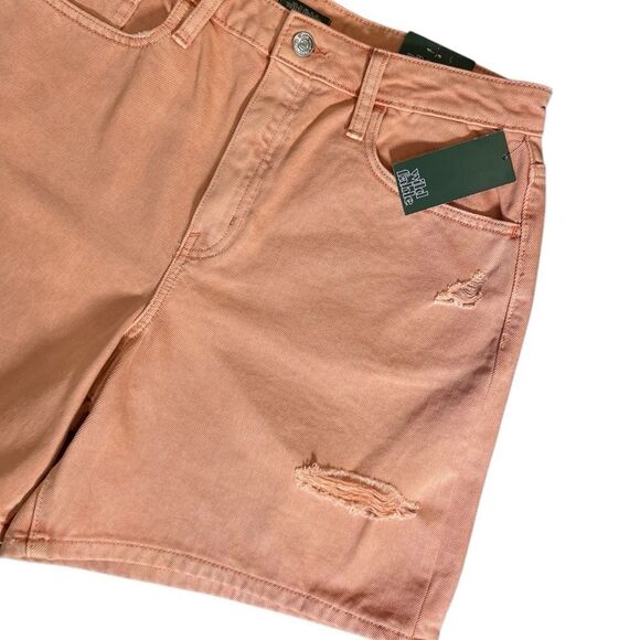 Wild Fable Highest Rise Bermuda Jean Shorts Orange denim Size 10/30 (NWT) - Picture 4 of 16